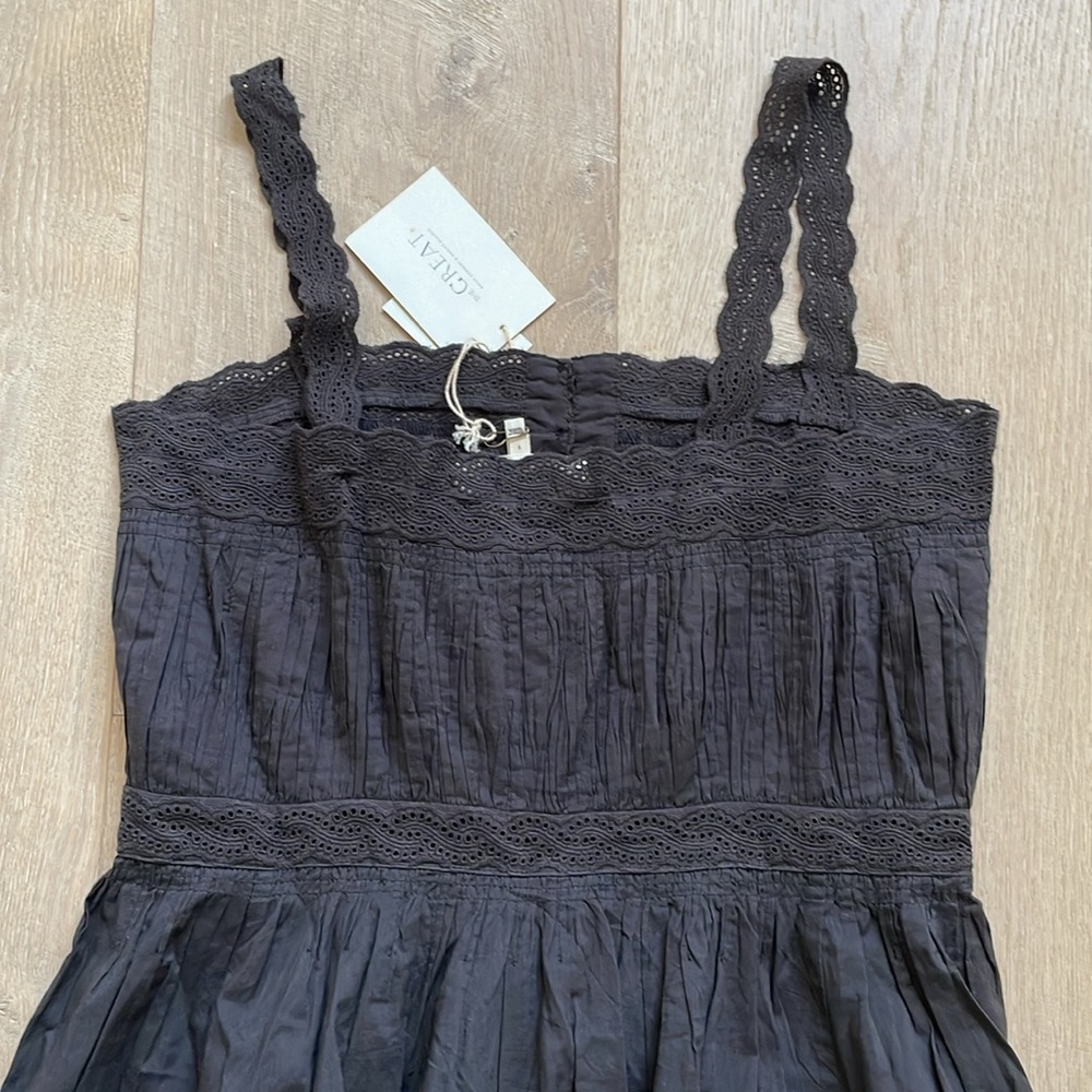 NWT The Great. Black cotton cachet dress. Size 1. - Picture 7 of 10